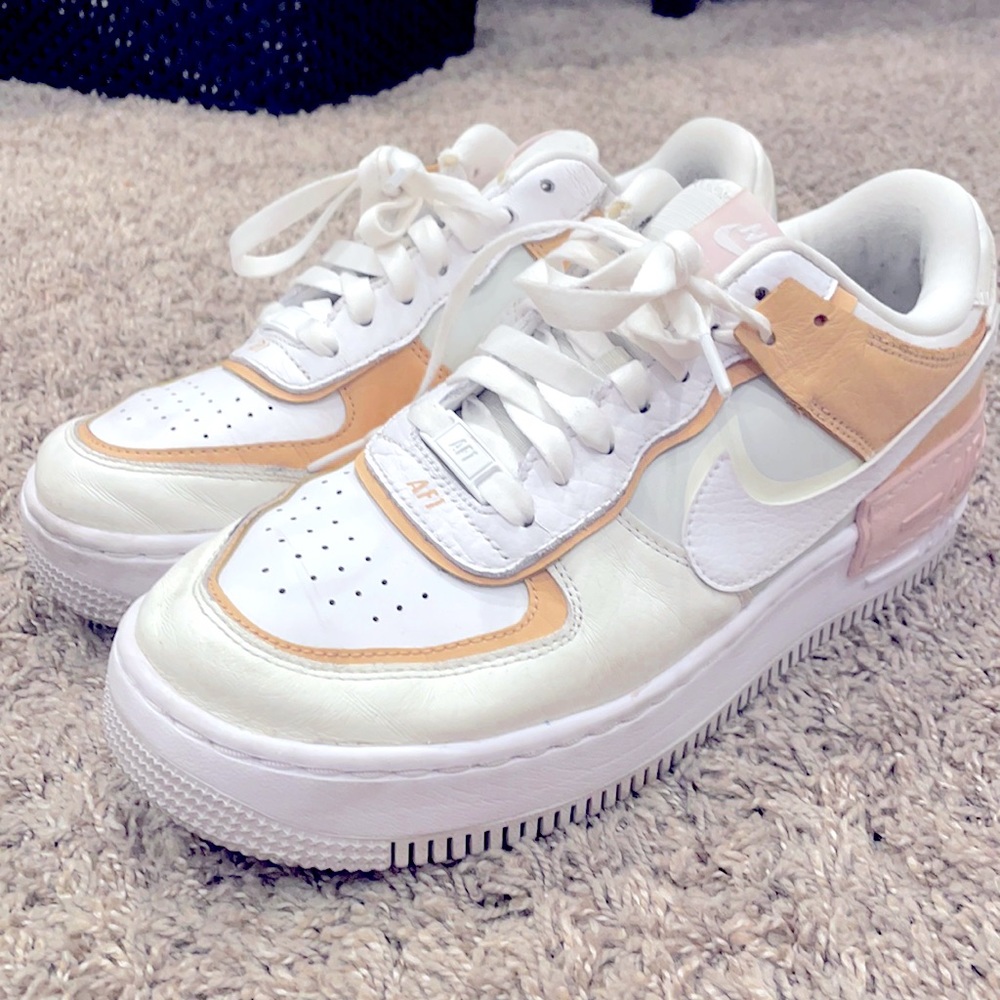 Nike Air Force one (af1) shadow, tan, cream, pink